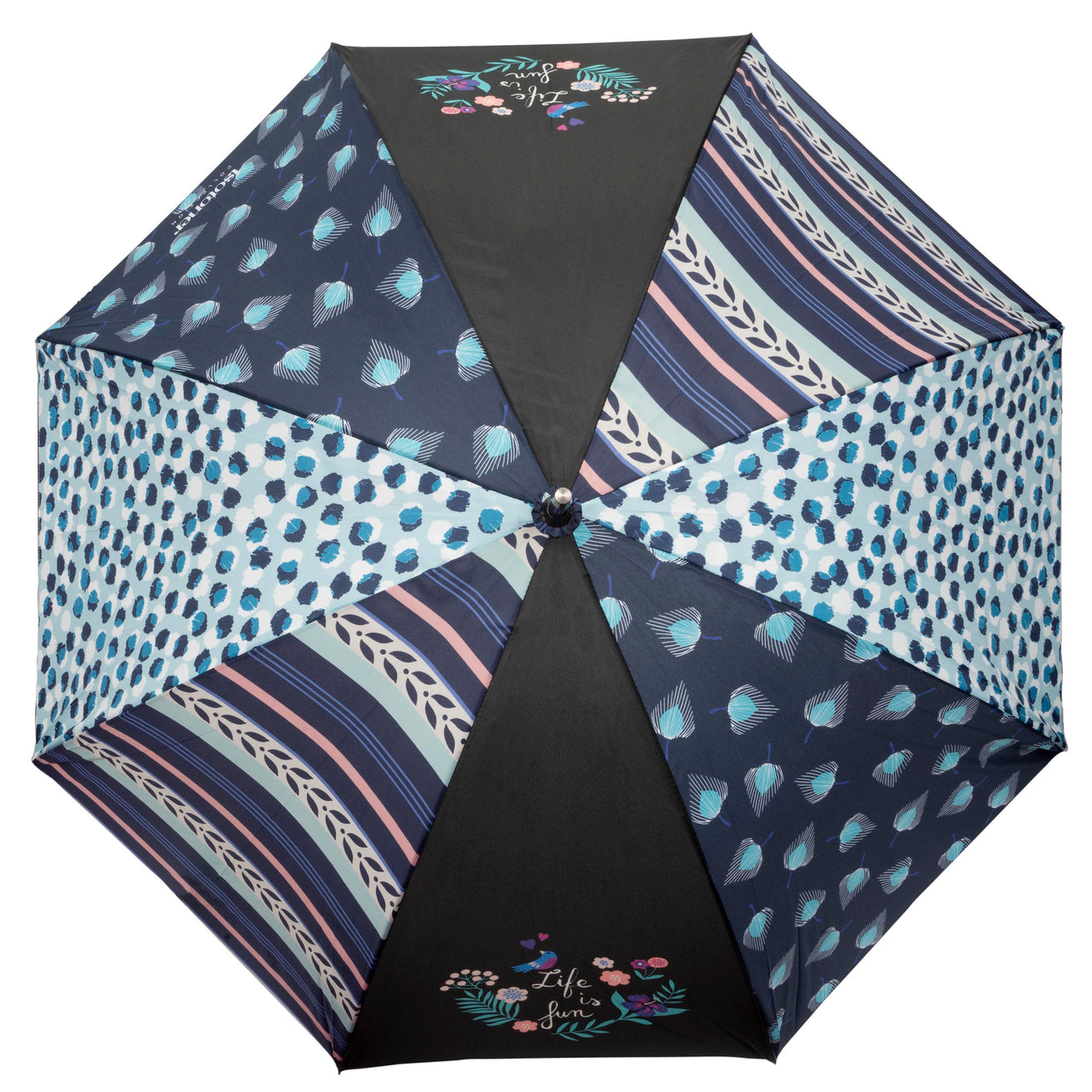 Paraguas de Caña upcycle Patchwork Rayas