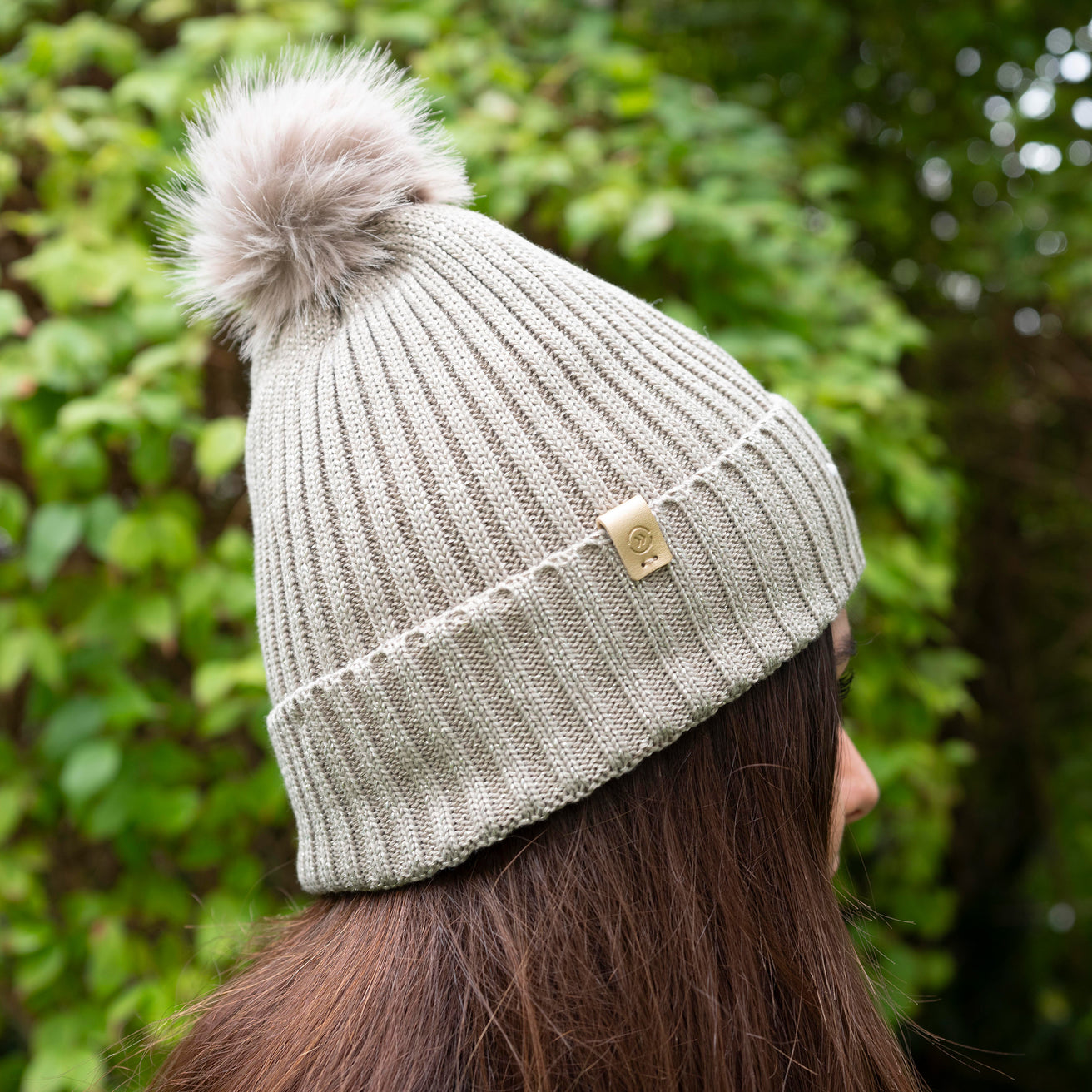 Gorro Mujer malla reciclado Bronce