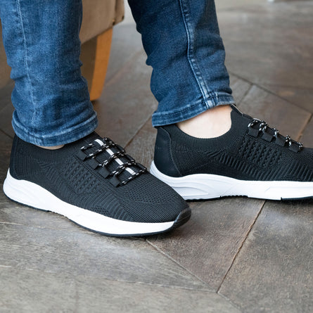 Tenis Confort Hombre sin cordones Negro - Isotoner