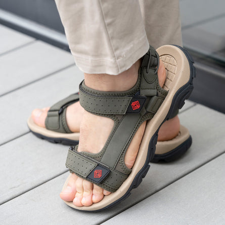 Sandalias Hombre Sport Caqui - Isotoner