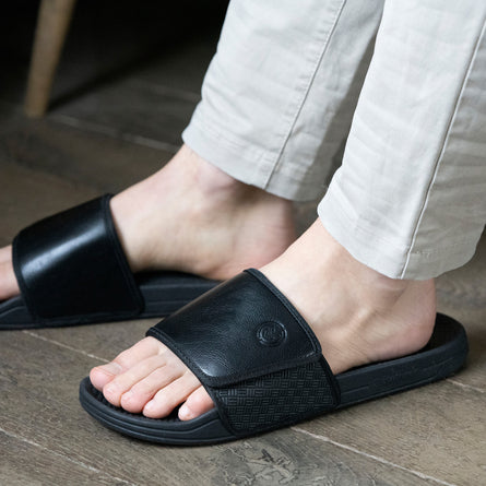 Mules chancletas Hombre scratch Negro - Isotoner