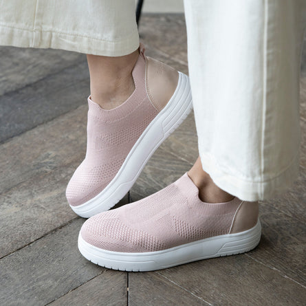 Tenis Mujer con plataforma Rosa empolvado - Isotoner