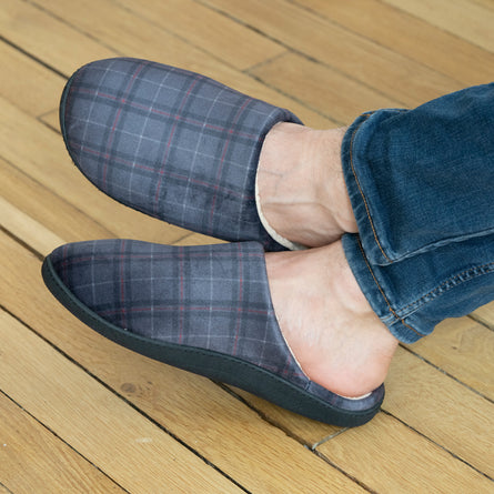 Zapatillas de casa chinelas ergo Hombre Tartán - Isotoner