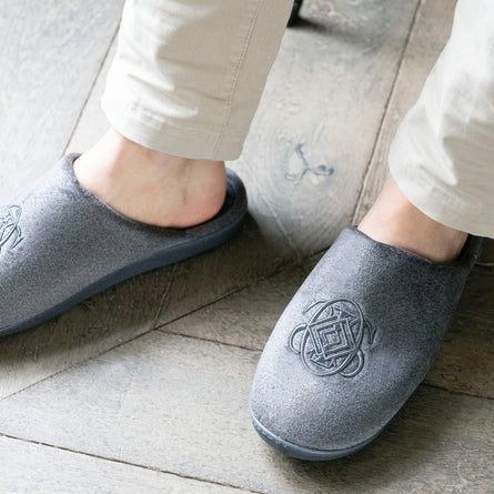 Zapatillas de casa chinelas Hombre Gris jaspeado - Isotoner