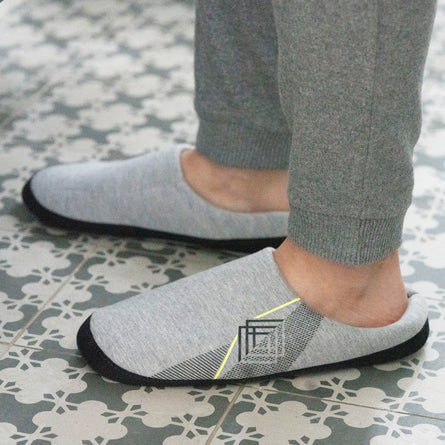 Zapatillas de casa chinelas Hombre jersey Gris oscuro - Isotoner