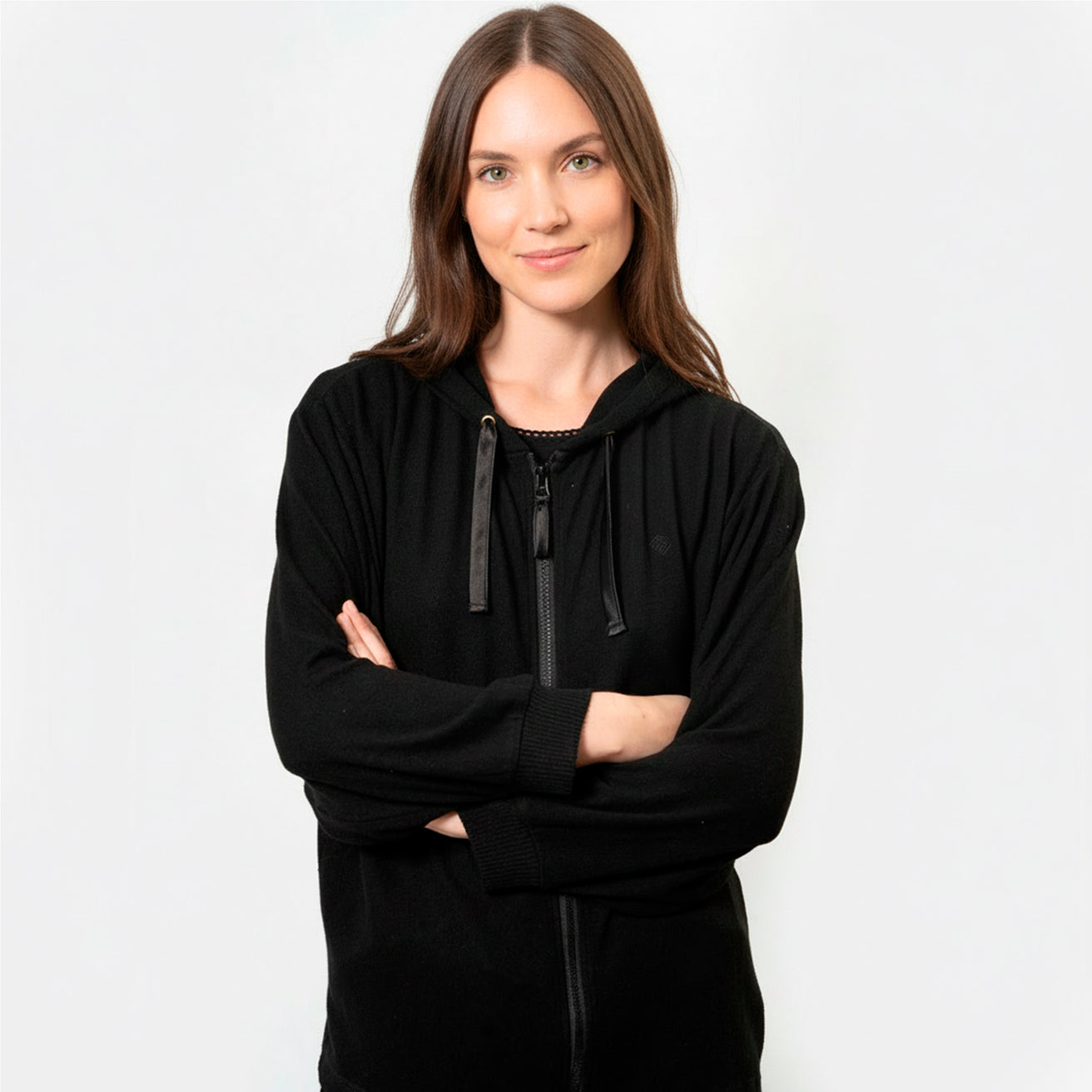 Sudadera con capucha Mujer Negro