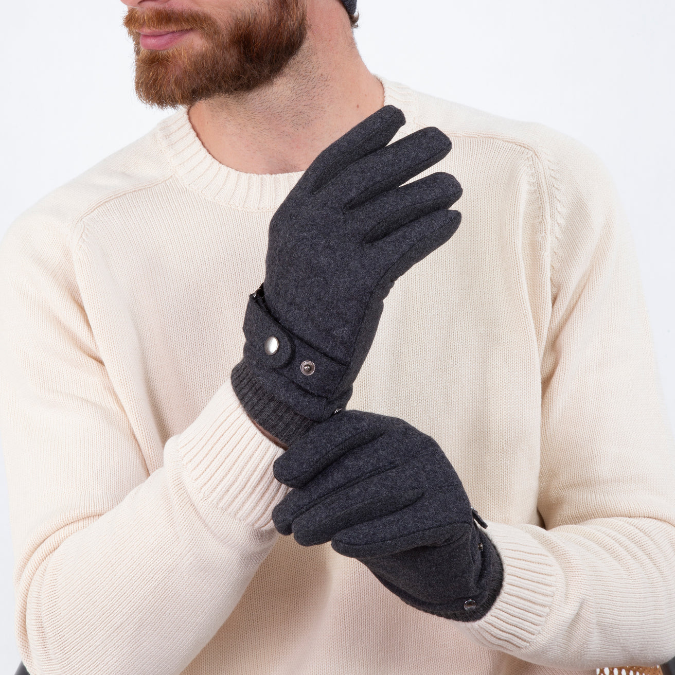Guantes Hombre Smartouch táctiles Gris