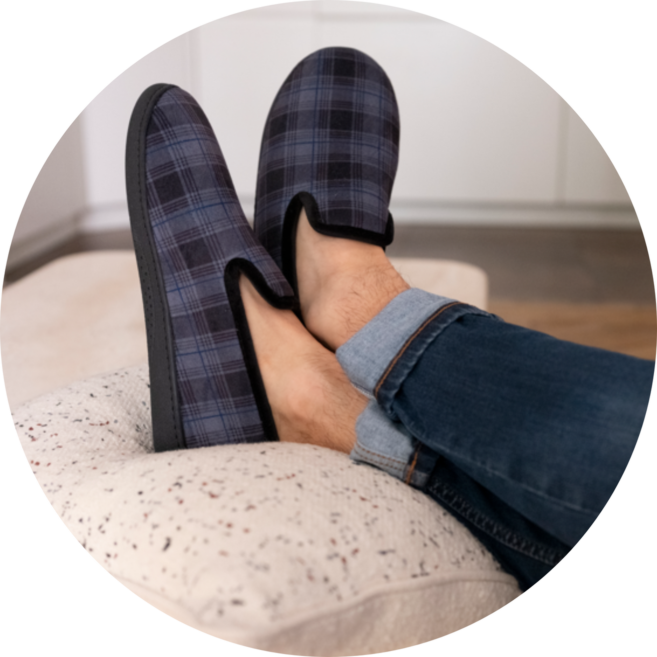 Zapatillas de casa cerradas Hombre Tartan