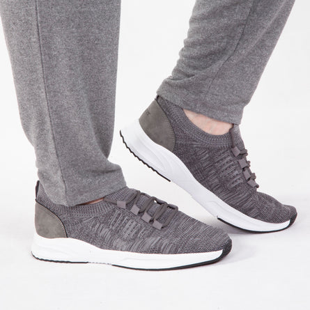 Tenis Confort Hombre slip-on cordones Gris - Isotoner