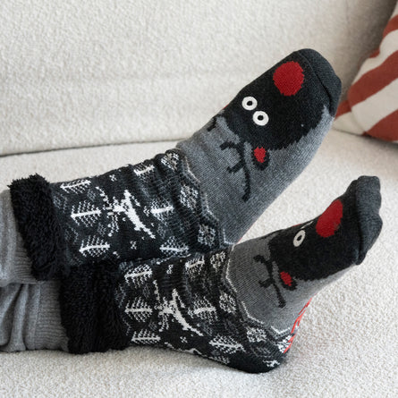 Calcetines forrados Hombre Gris Navidad - Isotoner