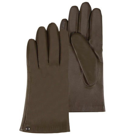 Guantes Mujer cuero forro seda Oliva - Isotoner