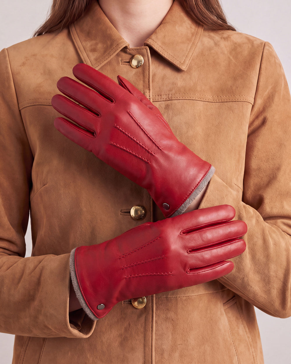 Guantes Mujer cuero caliente Amapola - Isotoner