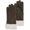 Guantes mujer chocolate en cuero - Isotoner