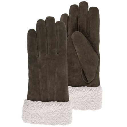Guantes Mujer Chocolate en cuero - Isotoner