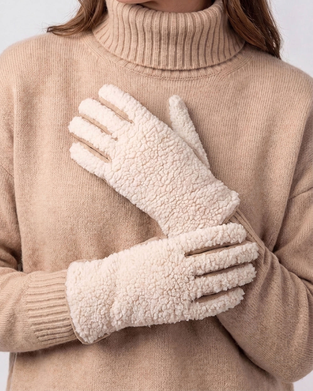 Guantes Mujer Crema Sherpa - Isotoner