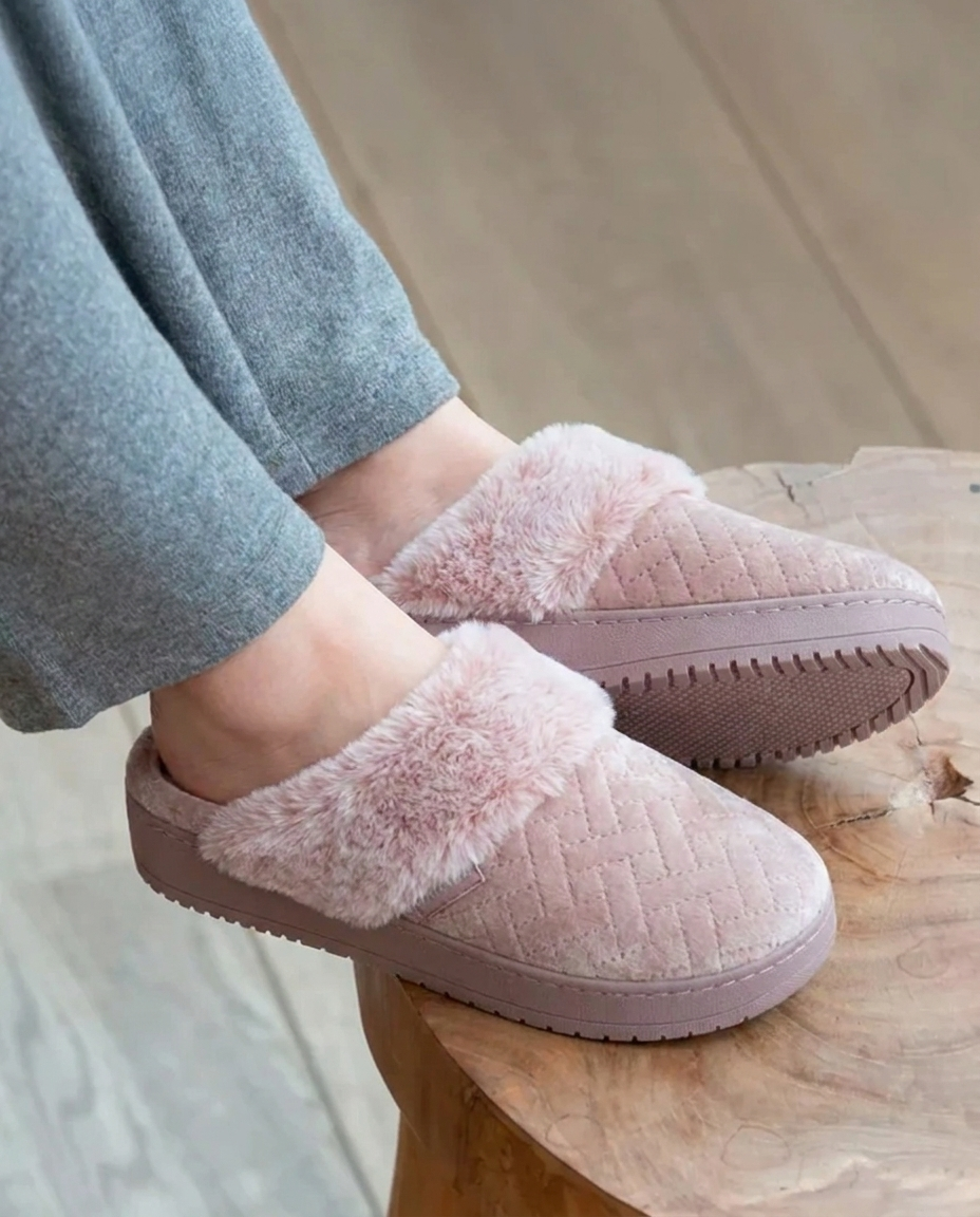 Zapatillas de casa chinelas con tacón Mujer Blush - Isotoner