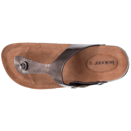 Sandalias chanclas Mujer Metalizado - Isotoner