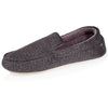 Zapatillas de casa mocasines bordadas Negro gris anthracite Isotoner