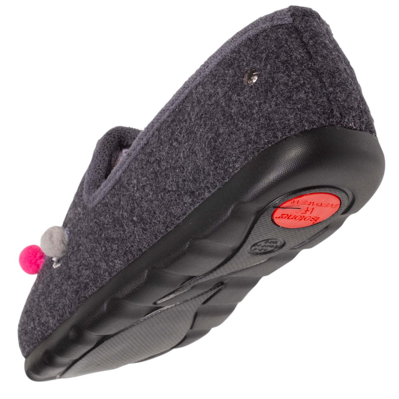Zapatillas de casa cerradas Mujer Gris jaspeado fantasía