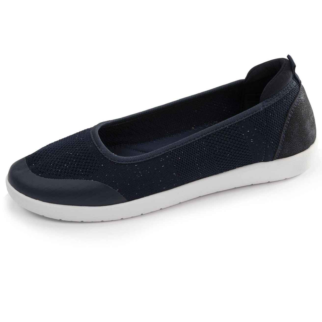 Bailarinas Mujer slip-on Marino lurex