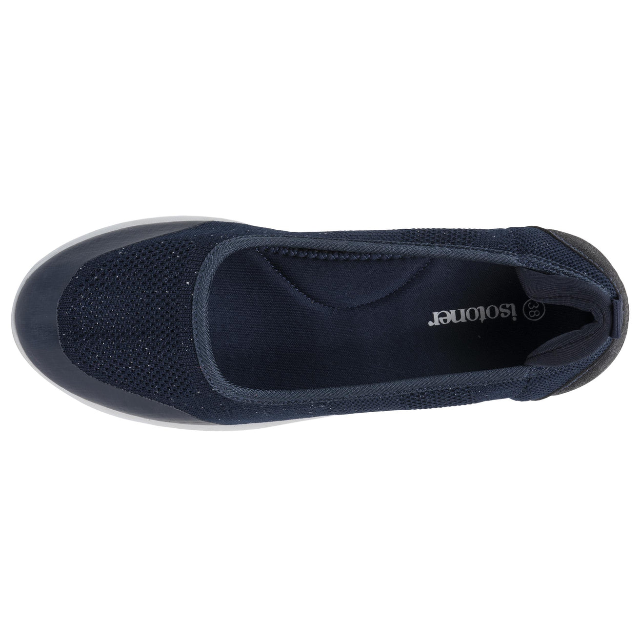 Bailarinas Mujer slip-on Marino lurex