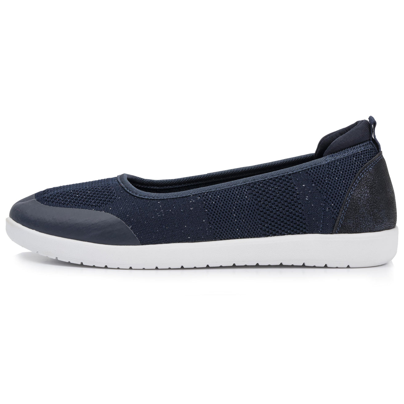 Bailarinas Mujer slip-on Marino lurex
