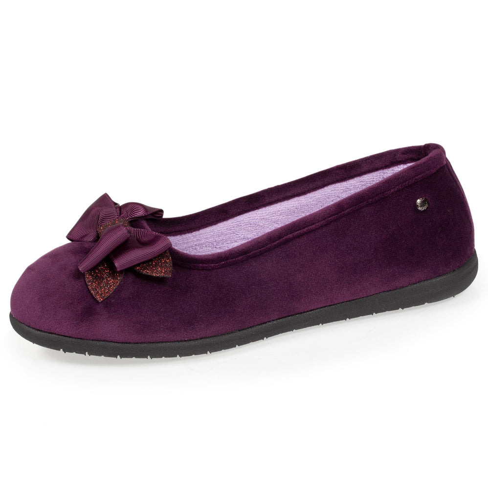 Zapatillas de casa bailarinas Mujer Berenjena - Isotoner