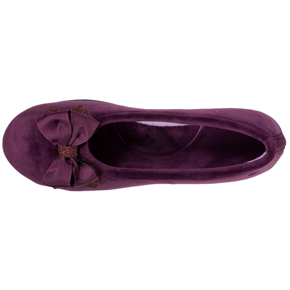 Zapatillas de casa bailarinas Mujer Berenjena - Isotoner
