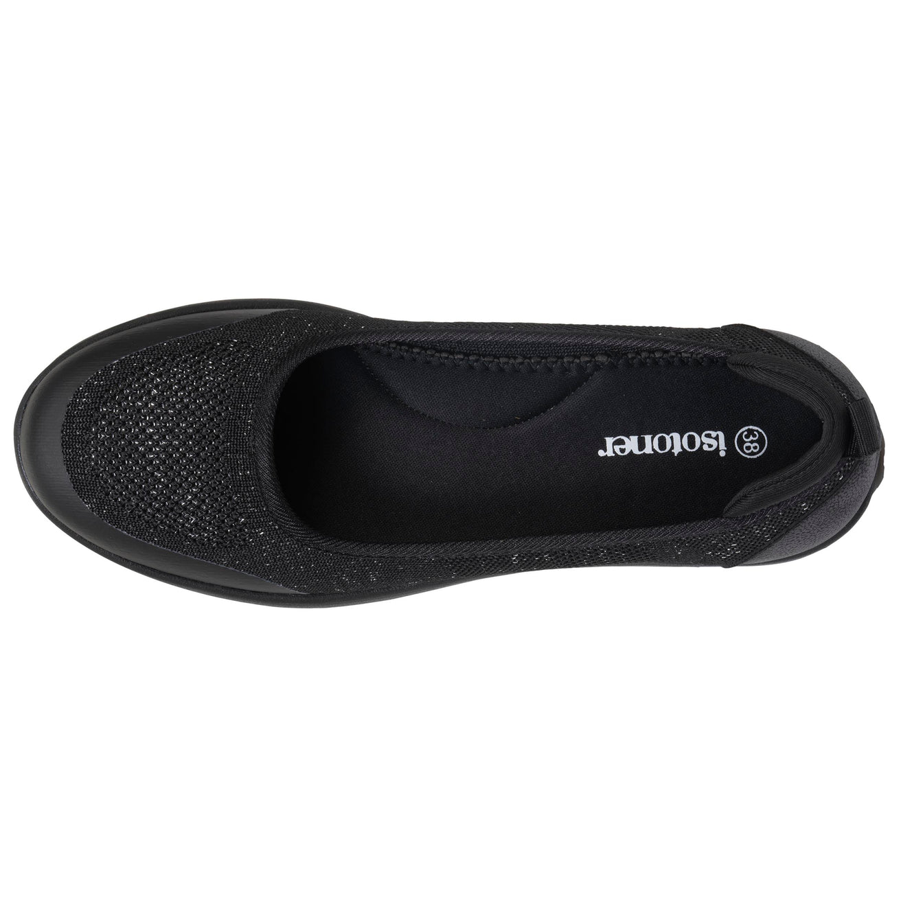 Bailarinas Mujer slip-on Lurex Negro