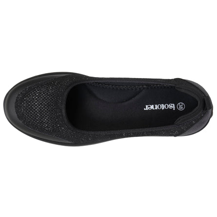 Bailarinas Mujer slip-on Lurex Negro - Isotoner