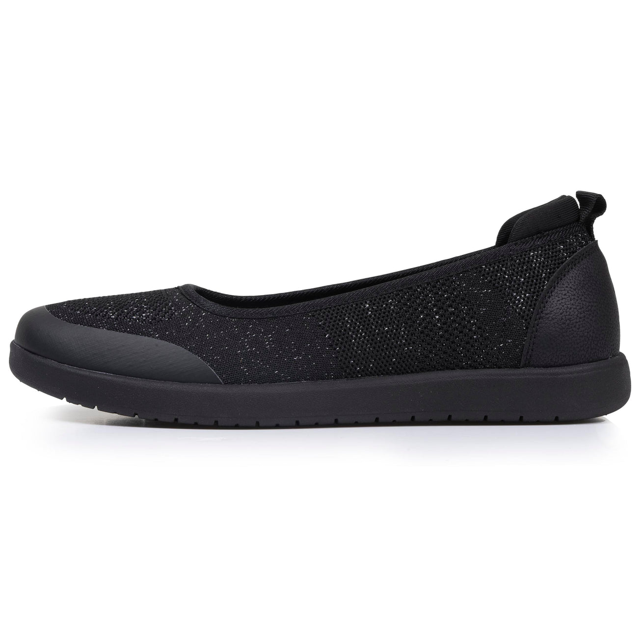 Bailarinas Mujer slip-on Lurex Negro
