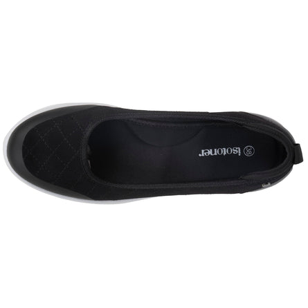 Bailarinas Mujer slip-on Negro Acolchado - Isotoner