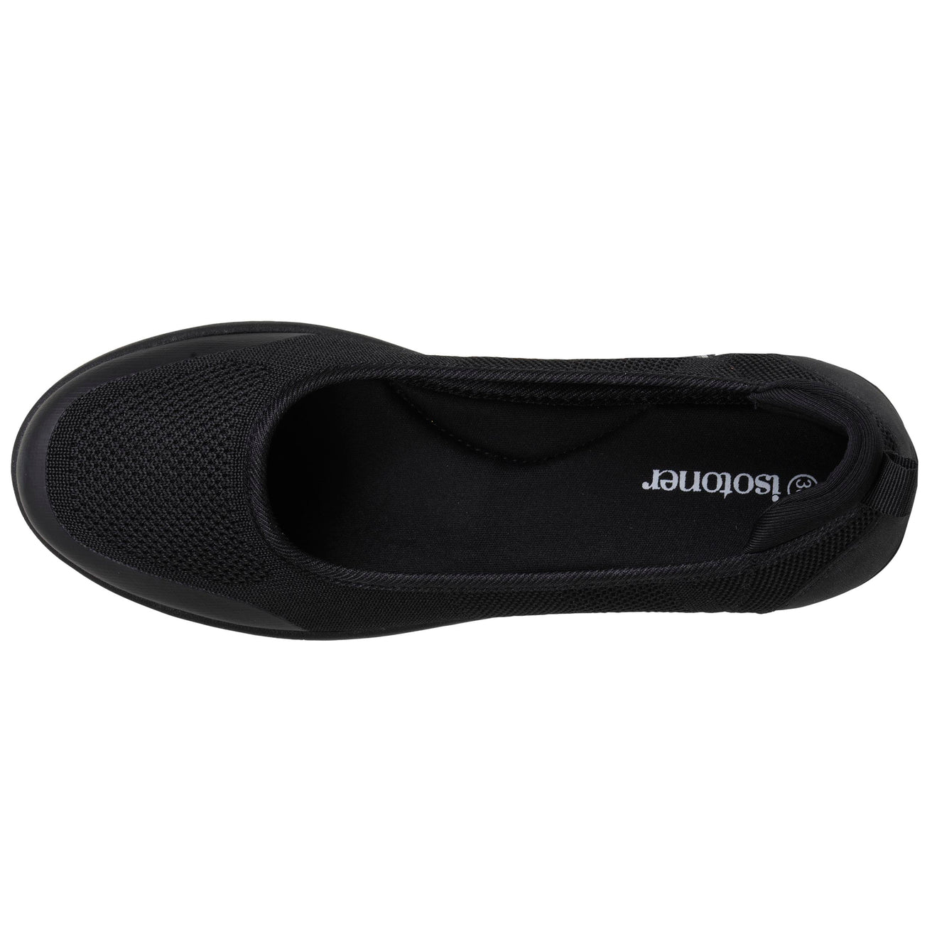 Bailarinas slip-on Mujer Negro Perforado