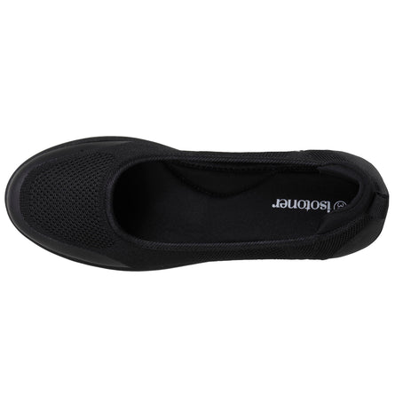Bailarinas slip-on Mujer Negro Perforado - Isotoner