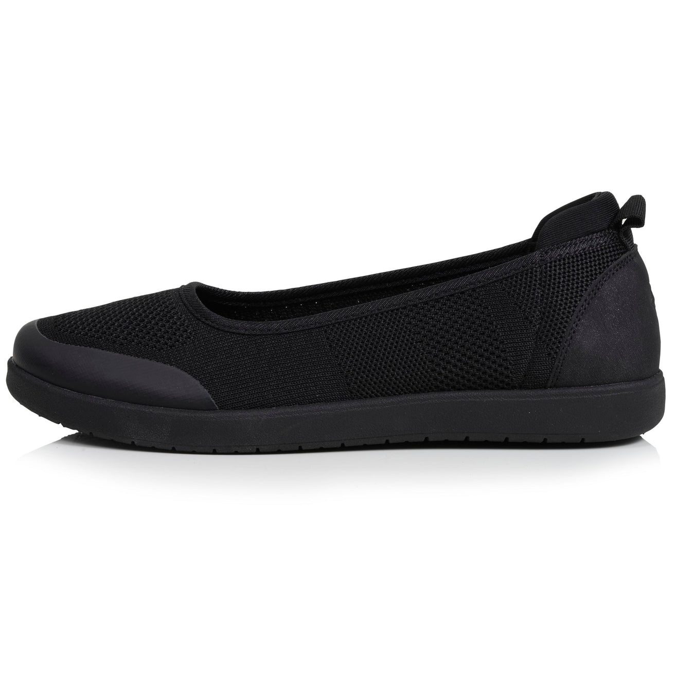Bailarinas slip-on Mujer Negro Perforado