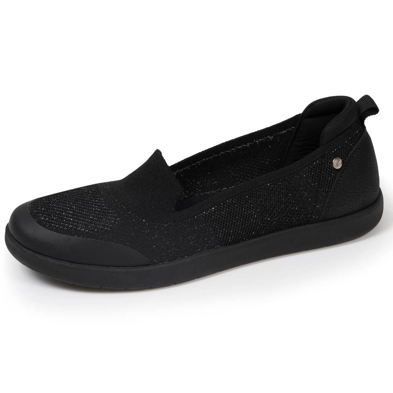 Bailarinas Mujer slip-on confort Negro Lurex