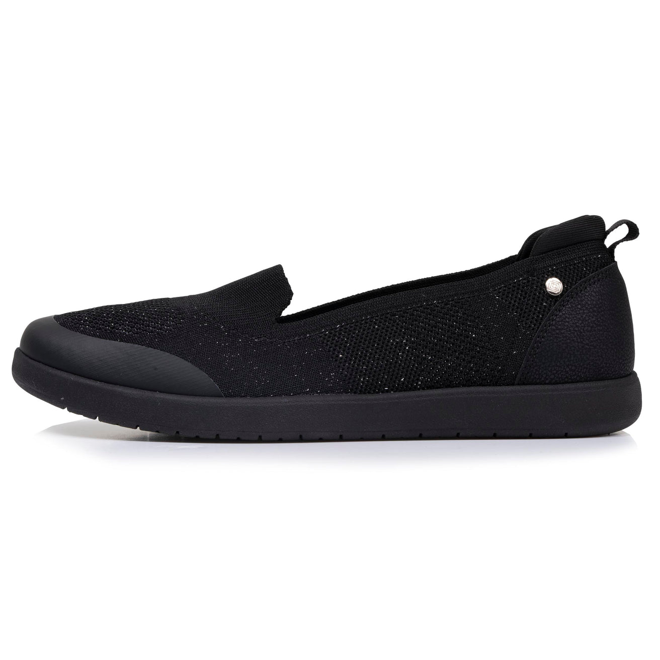 Bailarinas Mujer slip-on confort Negro Lurex