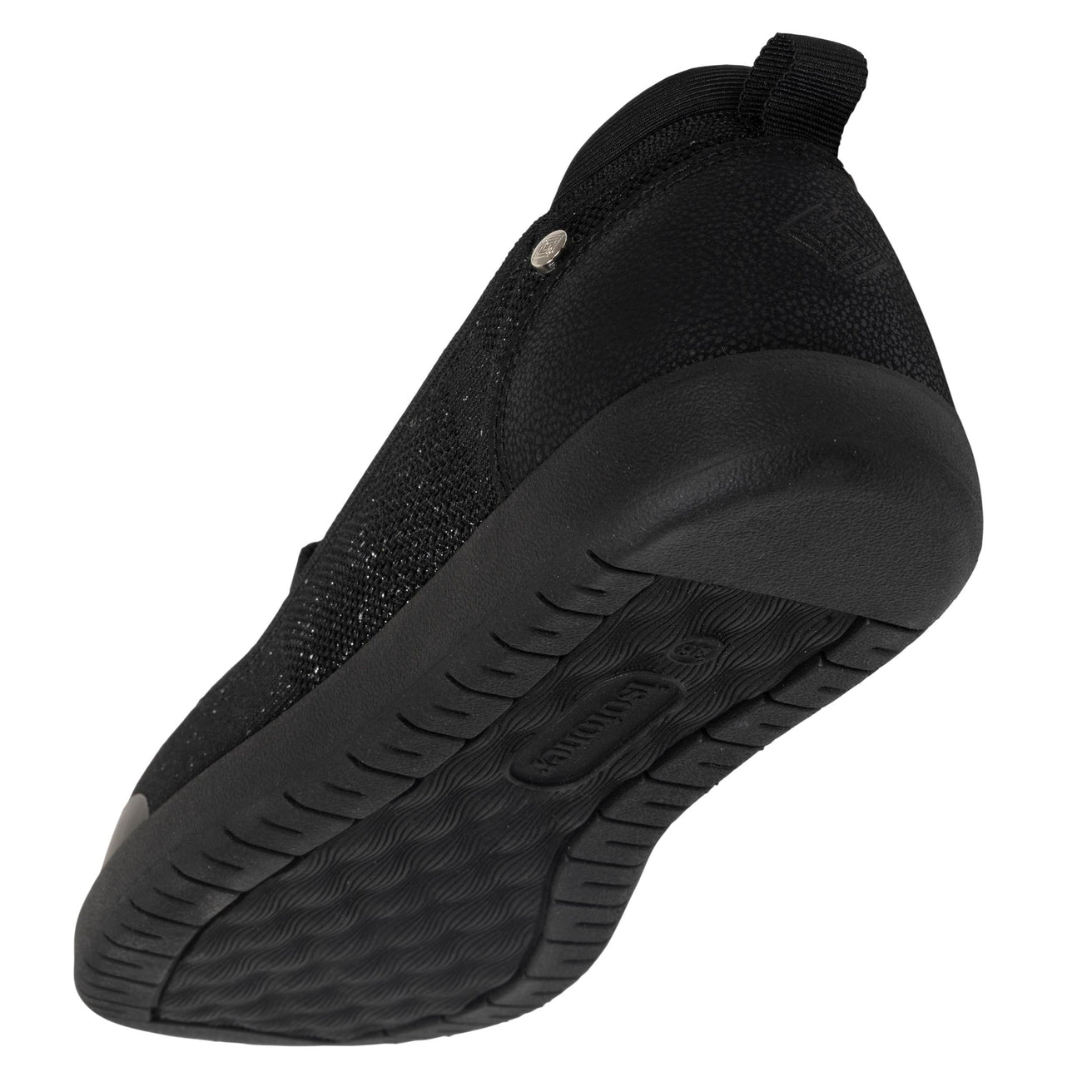 Bailarinas Mujer slip-on confort Negro Lurex