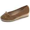 Bailarinas Mujer cuerda con tacón de cuña Azul camel Isotoner