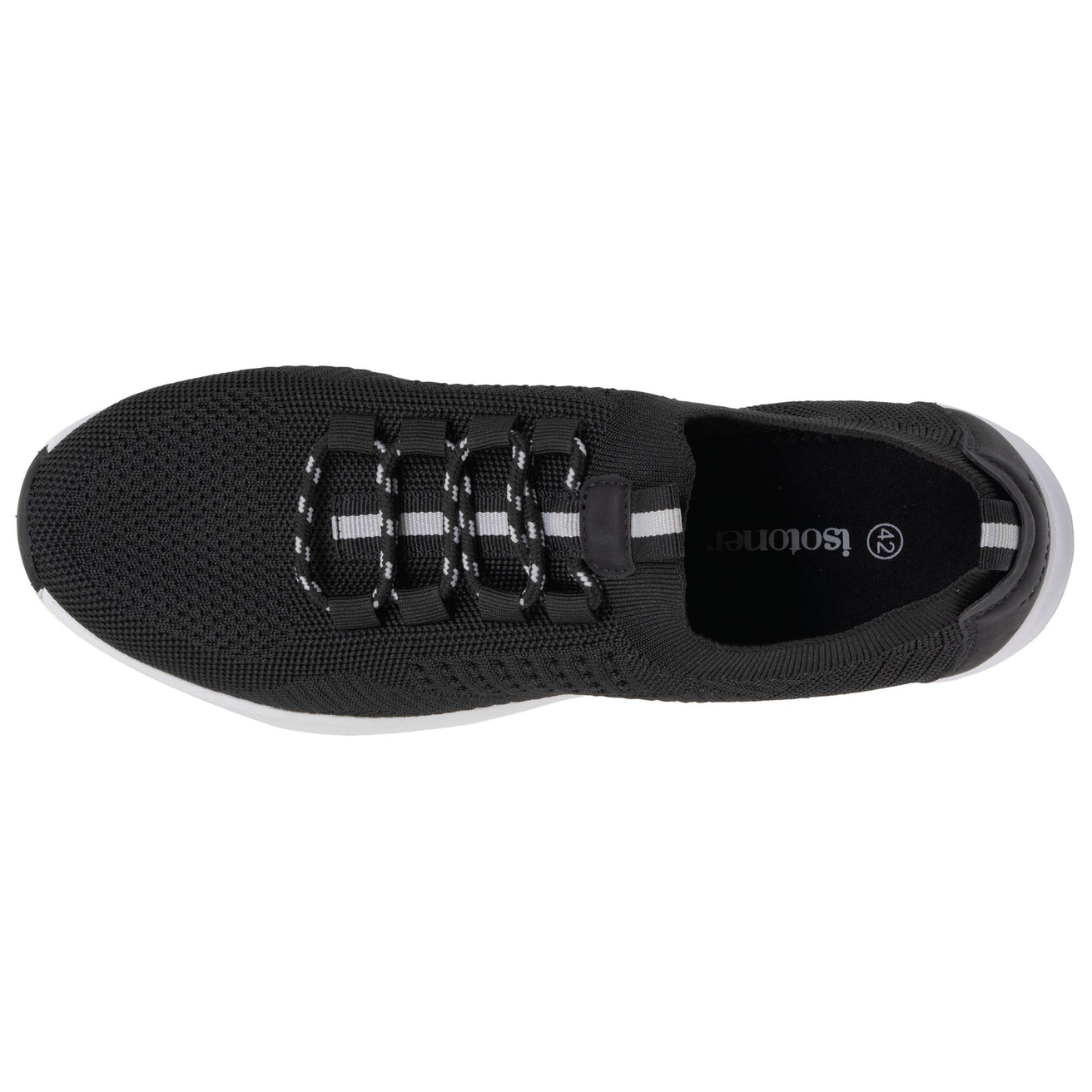 Tenis Confort Hombre sin cordones Negro