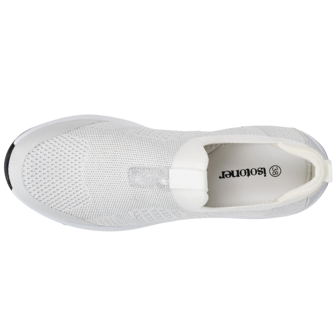 Tenis Mujer slip-on sport Blanco lurex