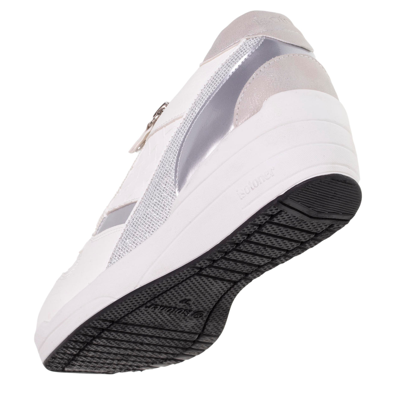 Tenis con tacón cremallera Mujer Blanco