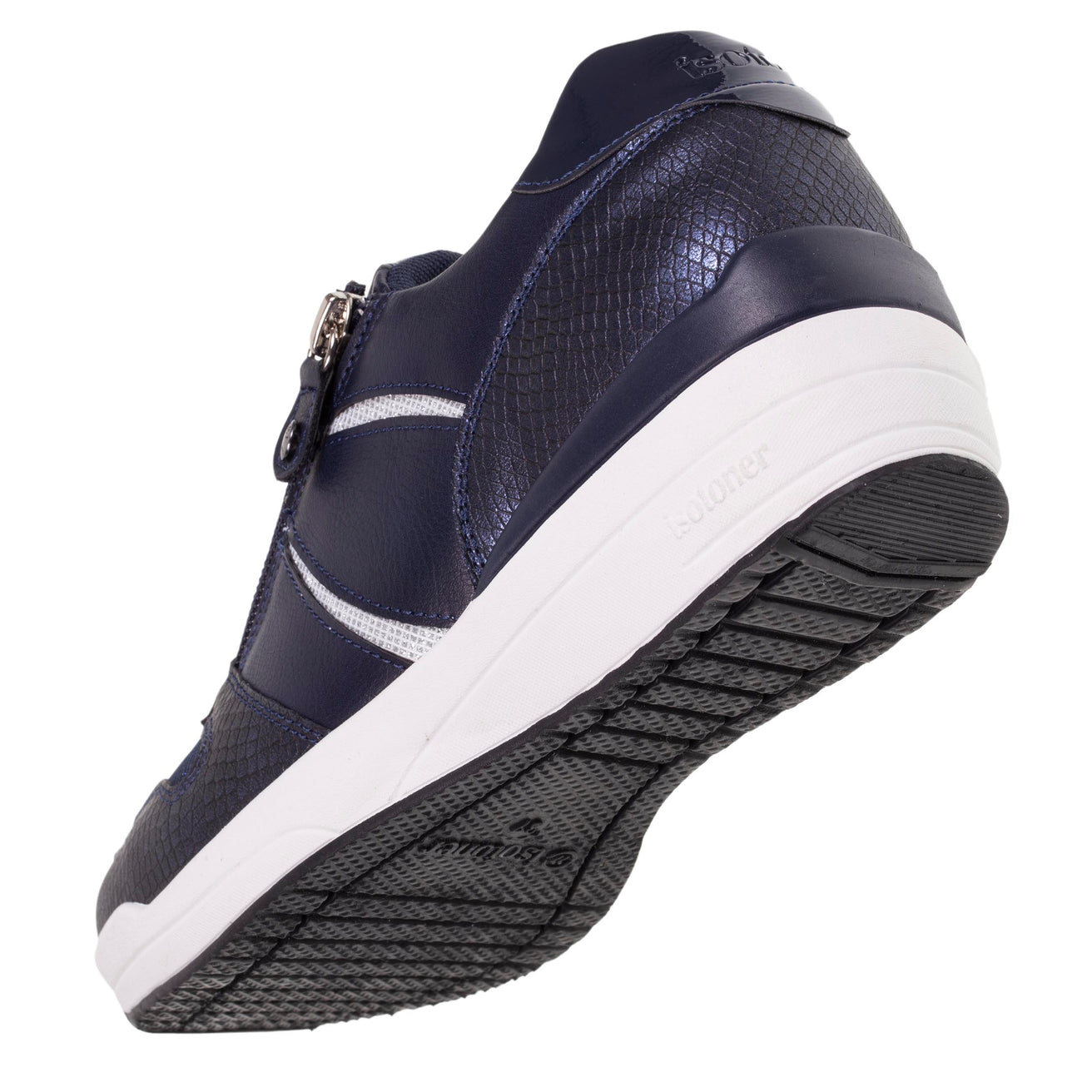 Tenis con tacón cremallera Mujer Marino