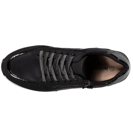 Tenis Mujer CONFORT PLUS con tacón y cremallera Negro - Isotoner