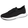 Tenis Confort Mujer slip-on cordones Negro