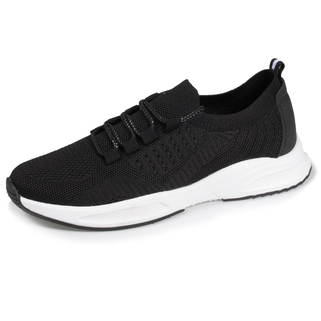 Tenis Confort Mujer slip-on cordones Negro