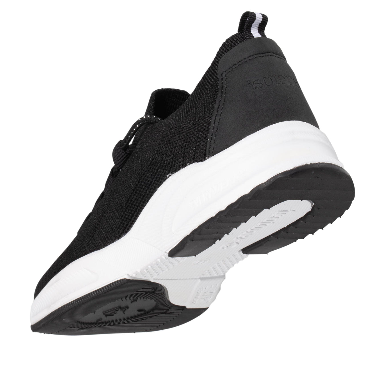 Tenis Confort Mujer slip-on cordones Negro
