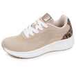 Tenis Mujer Confort Beige/Leopardo