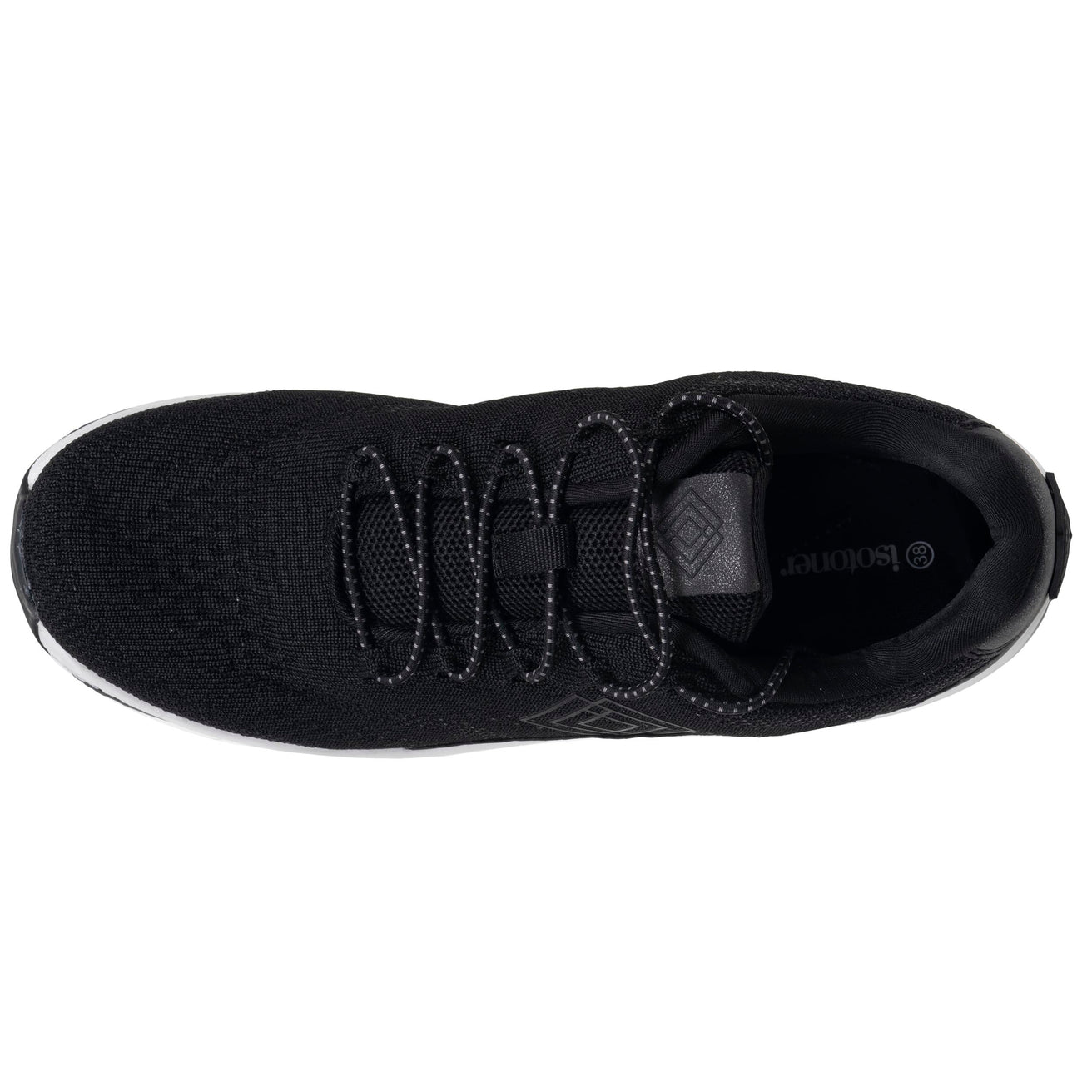 Tenis Mujer Confort cordones Negro