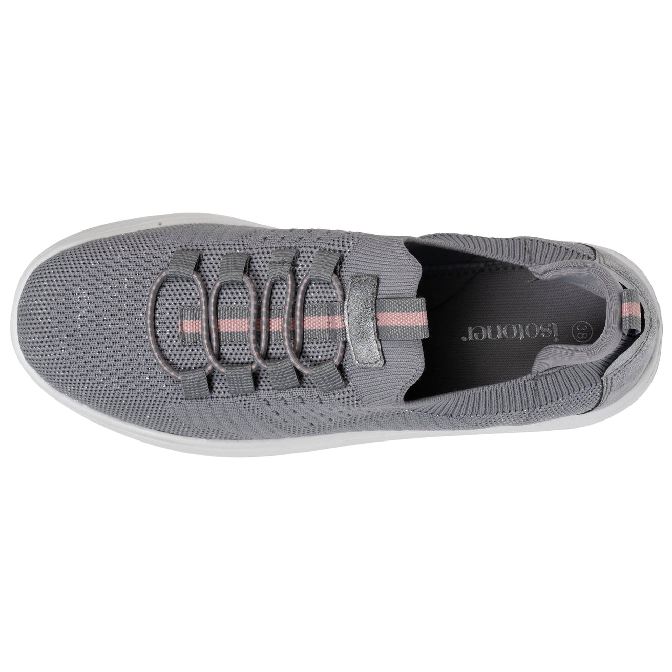 Tenis Mujer slip-on plataforma Gris